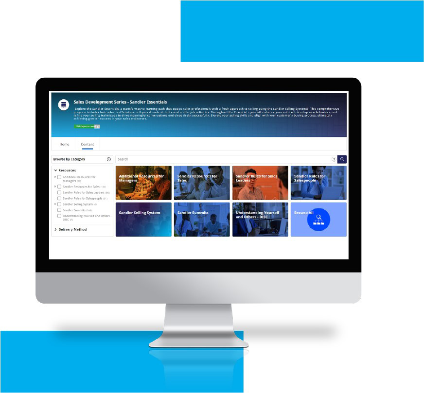 Sandler Essentials LMS platforma sa prodajnim edukativnim sadržajem